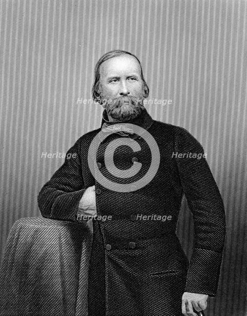 Guiseppe Garibaldi, Italian patriot, 1860. Artist: Unknown