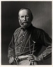 Guiseppe Garibaldi, Italian patriot, 19th century. Artist: W Holl