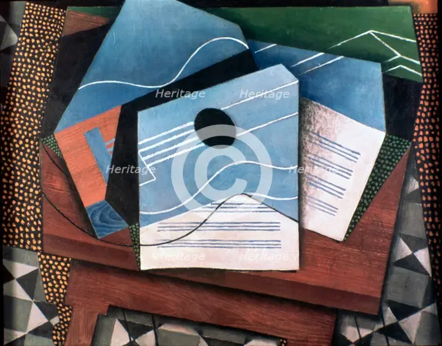 'Guitar on a Table', 1915.  Artist: Juan Gris