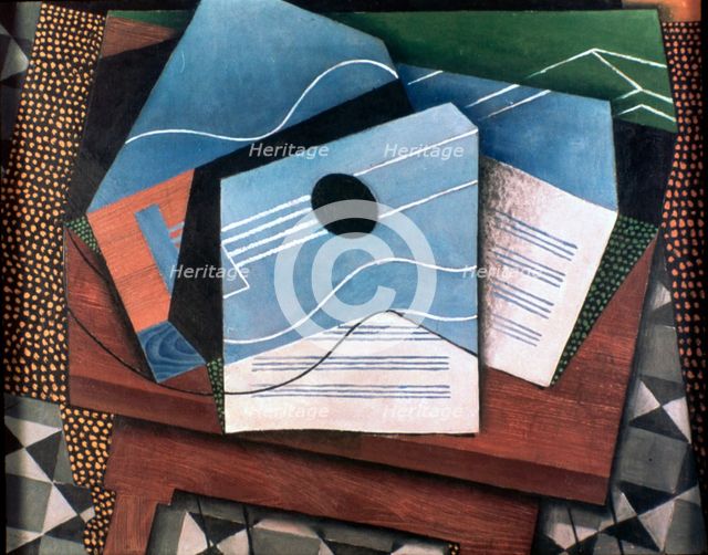 'Guitar on a Table', 1915.  Artist: Juan Gris