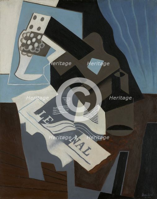Guitar, Book and Newspaper, 1920. Creator: Juan Gris.