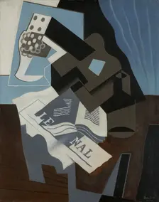 Guitar, Book and Newspaper, 1920. Creator: Juan Gris