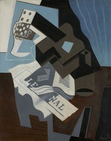 Guitar, Book and Newspaper, 1920. Creator: Juan Gris