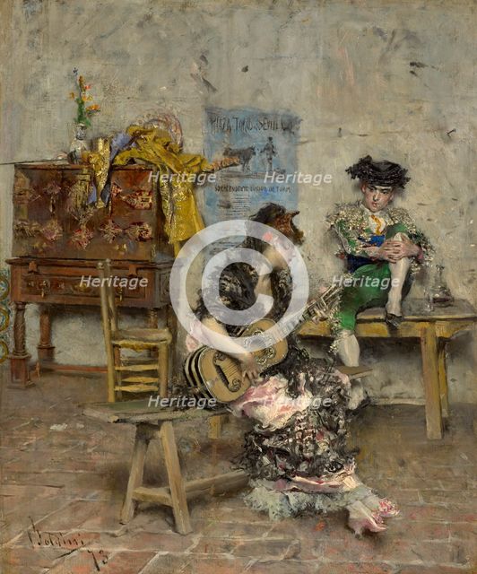 Guitar Player, 1872. Creator: Giovanni Boldini.
