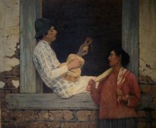 Guitarist oil on canvas 1899 by José Ferraz de Almeida