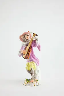 Guitarist for the Monkey Band, Meissen, c. 1765. Creators: Meissen Porcelain, Johann Joachim Kaendler