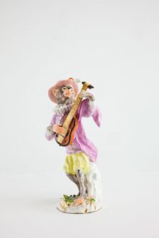 Guitarist for the Monkey Band, Meissen, c. 1765. Creators: Meissen Porcelain, Johann Joachim Kaendler