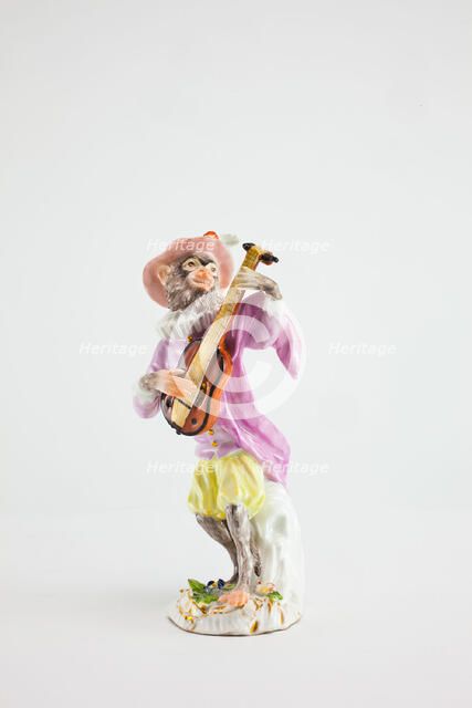Guitarist for the Monkey Band, Meissen, c. 1765. Creators: Meissen Porcelain, Johann Joachim Kaendler.
