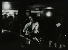 Guitarist Jeff Green playing at the Torrington Jazz Club, Finchley, London, 1988. Creator: Denis Williams
