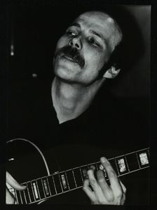 Guitarist John Coverdale playing at The Bell, Codicote, Hertfordshire, January 1984. Creator: Denis Williams