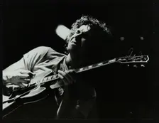Guitarist John Etheridge playing at The Stables, Wavendon, Buckinghamshire. Creator: Denis Williams