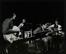 Guitarists John Etheridge and Ike Isaacs performing at The Stables, Wavendon, Buckinghamshire. Creator: Denis Williams