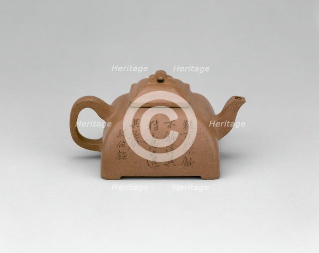 "Guleng" Teapot, Qing dynasty (1644-1911), early 19th century. Creator: Yang Pengnian.