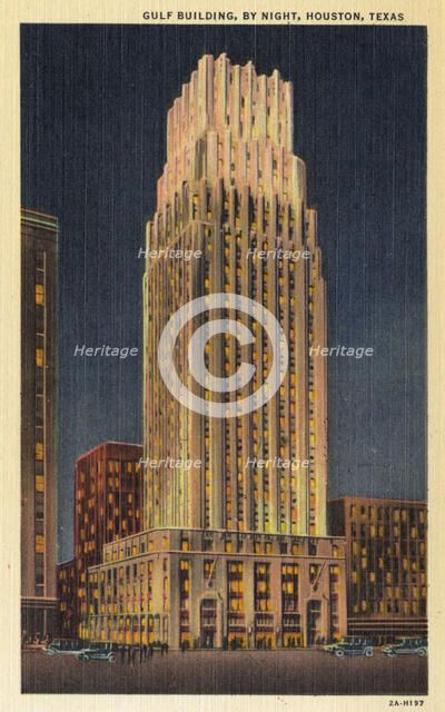 Gulf Building, Houston, Texas, USA, 1932. Artist: Unknown