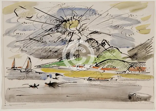 Gulf of Aden, 1914. Creator: Max Pechstein.