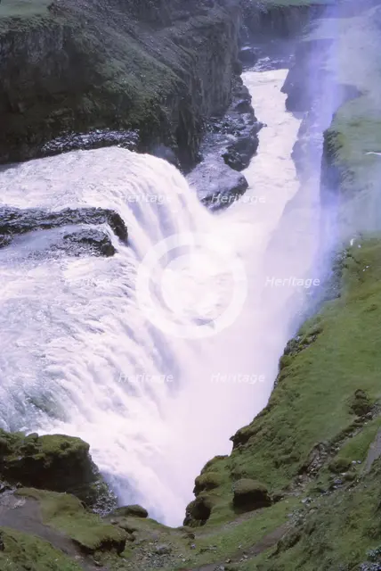 Gullfoss, Iceland, 20th century. Artist: CM Dixon.