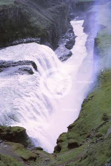 Gullfoss, Iceland, 20th century. Artist: CM Dixon.