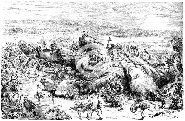 Gulliver in Lilliput, 1876. Artist: T Morten