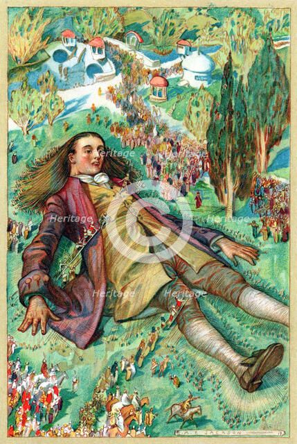 Gulliver in Lilliput. Artist: Unknown