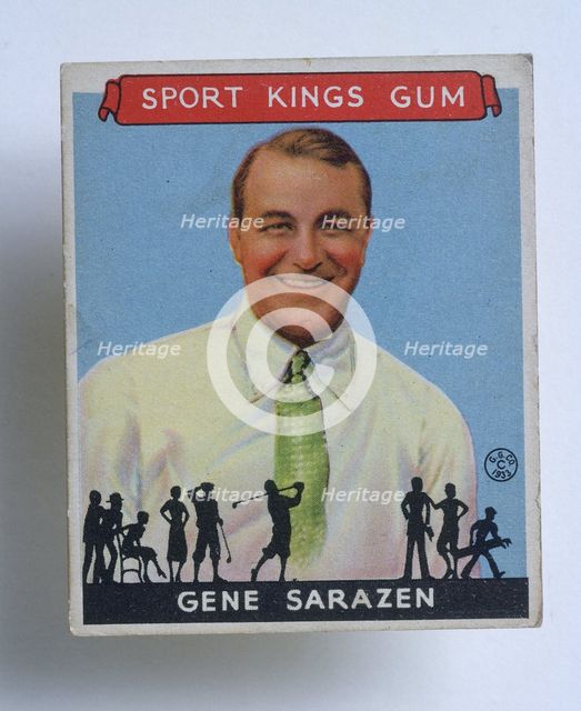 Gum card of Gene Sarazen, c1930s. Creator: Unknown.