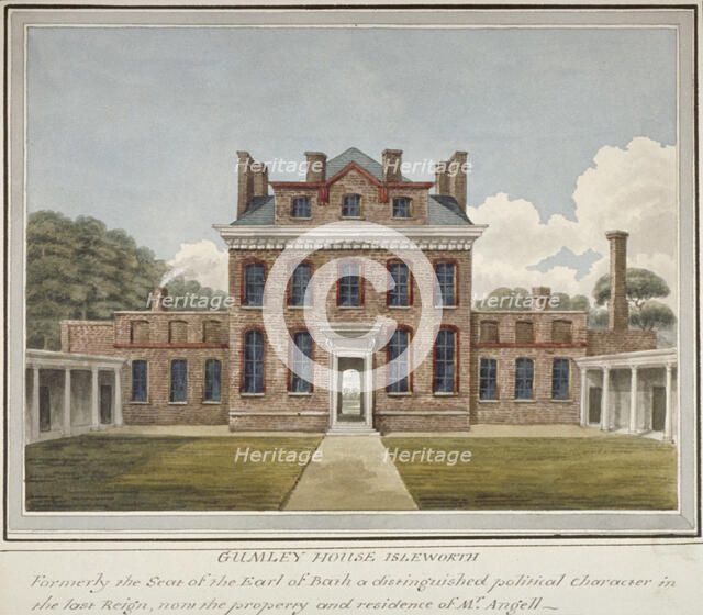 Gumley House, Twickenham Road, Isleworth, Middlesex, c1800. Artist: Anon
