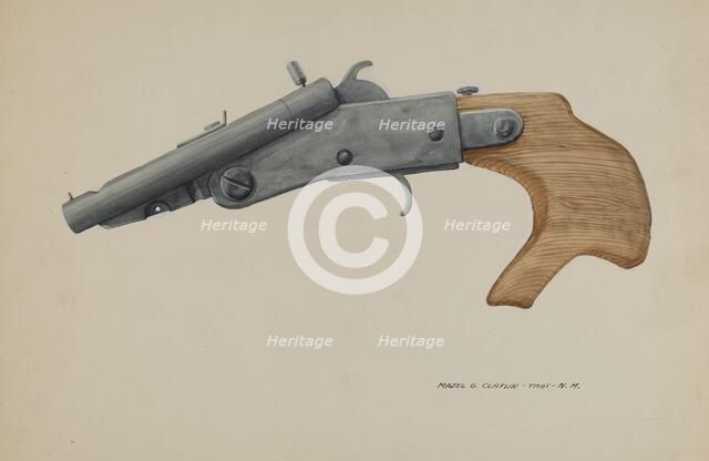 Gun, 1935/1942. Creator: Majel G. Claflin.