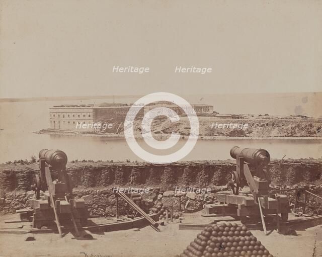 Gun Battery, 1855-1856. Creator: James Robertson.