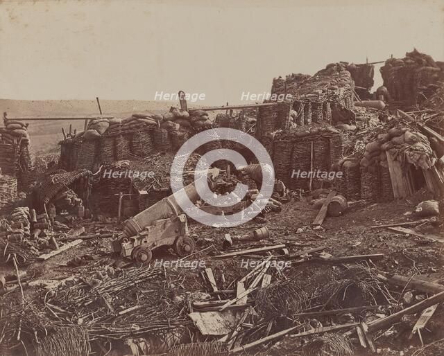 Gun Battery, 1855-1856. Creator: James Robertson.