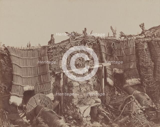 Gun Battery, 1855-1856. Creator: James Robertson.