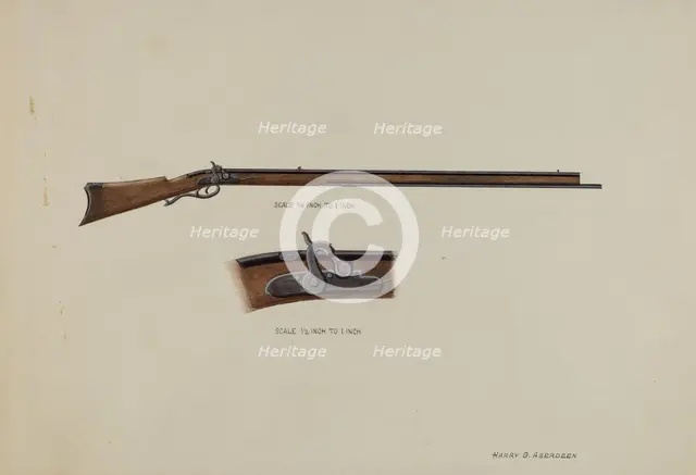 Gun, c. 1936. Creator: Harry G Aberdeen.