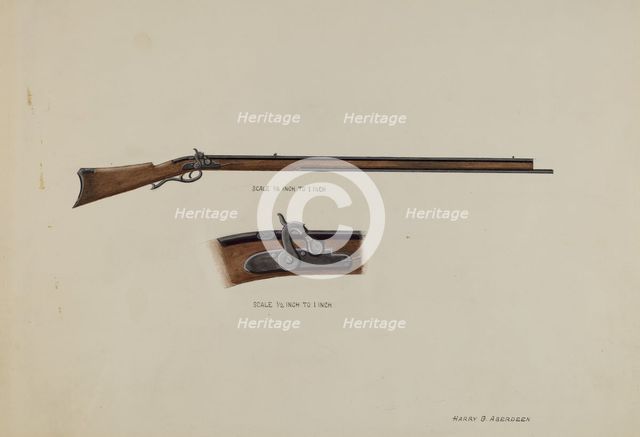 Gun, c. 1936. Creator: Harry G Aberdeen.