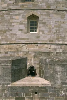 Gun embrasure at Calshot Castle, Hampshire, 1995. Artist: J Bailey