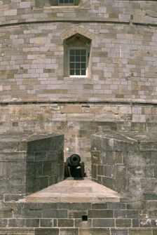 Gun embrasure at Calshot Castle, Hampshire, 1995. Artist: J Bailey
