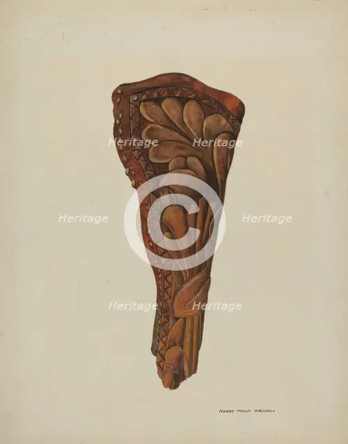 Gun Holster, c. 1936. Creator: Eva Fox.