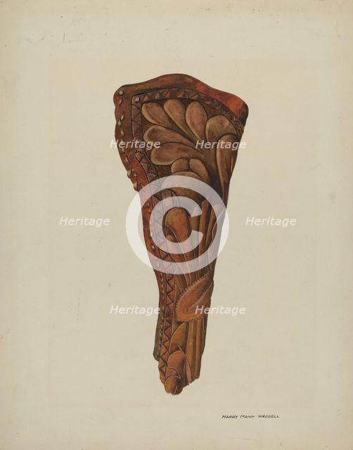 Gun Holster, c. 1936. Creator: Eva Fox.