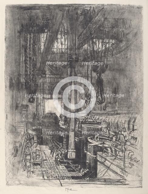 Gun Pit, No.II, 1917. Creator: Joseph Pennell.