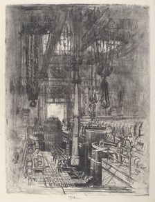 Gun Pit, No.II, 1917. Creator: Joseph Pennell