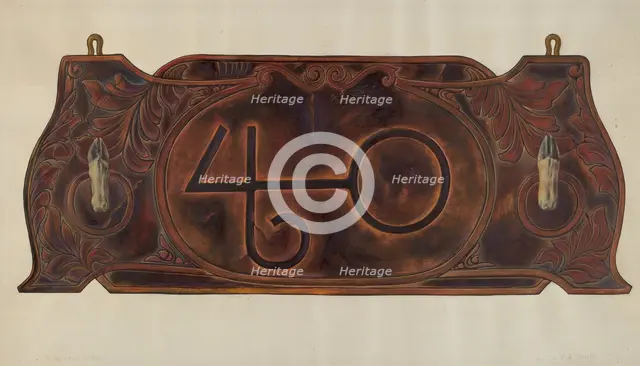 Gun Rack, c. 1938. Creator: Cecil Smith.