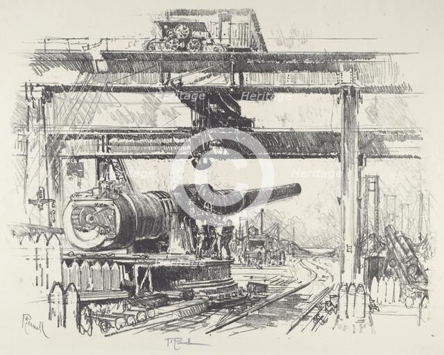 Gun-Testing, 1916. Creator: Joseph Pennell.