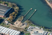Gunboat Traverser system at Haslar, Gosport, Hampshire, 2020. Creator: Damian Grady