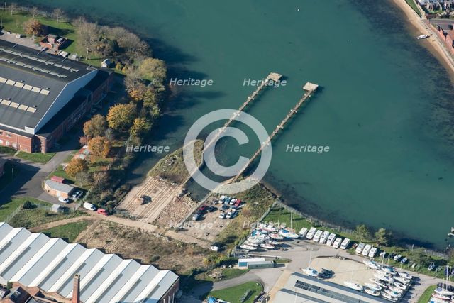 Gunboat Traverser system at Haslar, Gosport, Hampshire, 2020. Creator: Damian Grady.