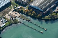 Gunboat Traverser system at Haslar, Gosport, Hampshire, 2020. Creator: Damian Grady
