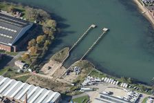 Gunboat Traverser system at Haslar, Gosport, Hampshire, 2020. Creator: Damian Grady