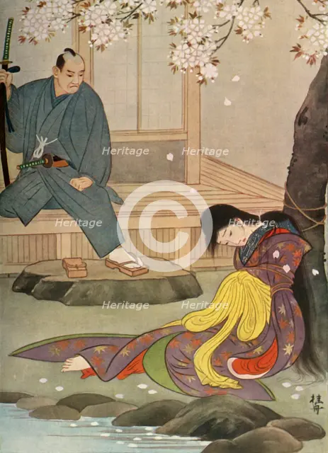'Gunbei had watched the execution of his cruel order from the veranda', 1919. Creator: Unknown.