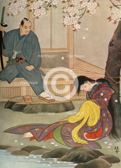 'Gunbei had watched the execution of his cruel order from the veranda', 1919. Creator: Unknown.