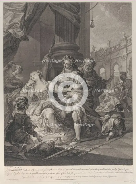 Gunhilda accused of adultery, 1760. Creator: Simon François Ravenet.