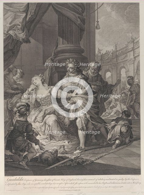 Gunhilda accused of adultery, 1760. Creator: Simon François Ravenet.