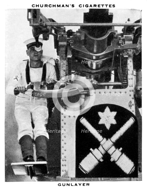 Gunlayer, 1937.Artist: WA & AC Churchman