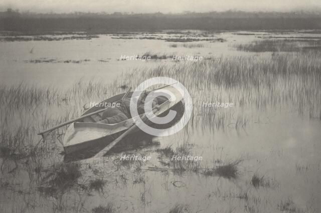 Gunner Working Up to Fowl, 1886. Creators: Dr Peter Henry Emerson, Thomas Frederick Goodall.