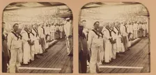 Gunners of the Battleship \Oregon,\ Manila Bay, Philippine Islands., 1899. Creator: RY Young